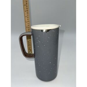 Ello Travel Mug with Lid Metal Gray Speckled 16 oz Screw On Lid Coffee Tea